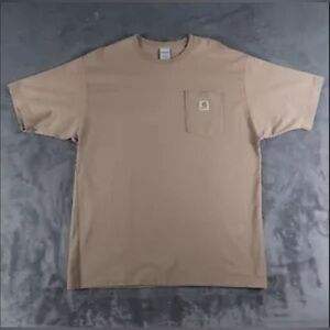 Tan carhartt T-shirt size large